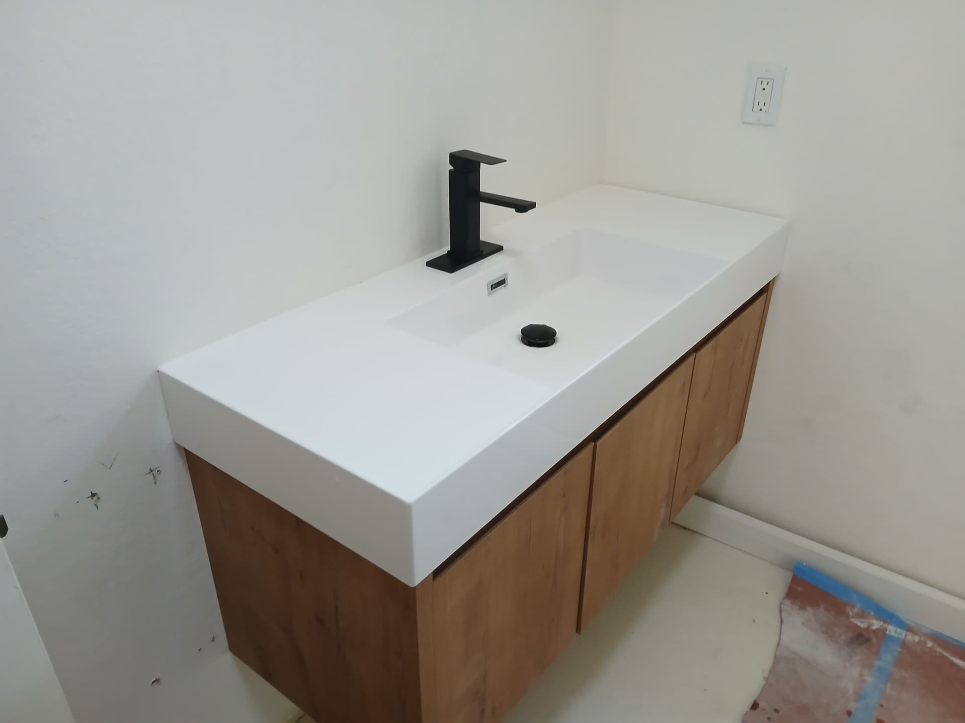 Floating Vanity Sink and Faucet Install in Auburn image