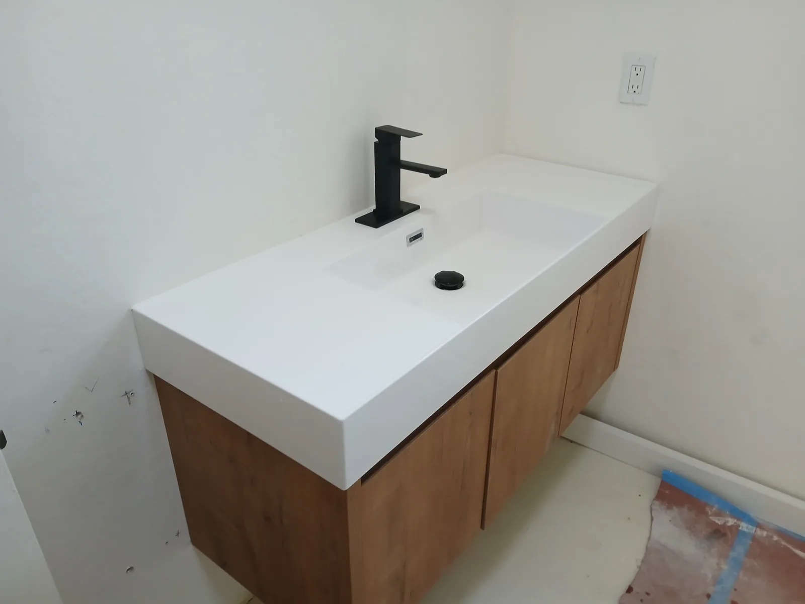 Floating Vanity Sink and Faucet Install in Auburn